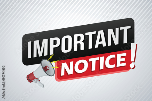 important announcement poster banner graphic mega phone design icon logo sign symbol social media website

