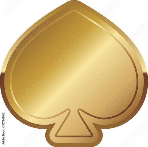 高級感のあるスペードのフレーム　ゴールド