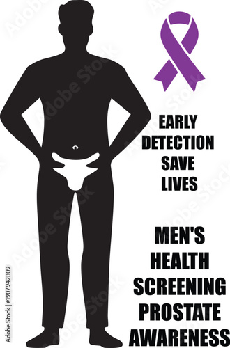 men's health screening prostate cancer awareness illustration