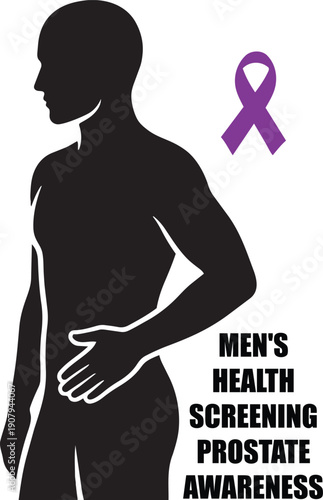 men's health screening prostate cancer awareness illustration