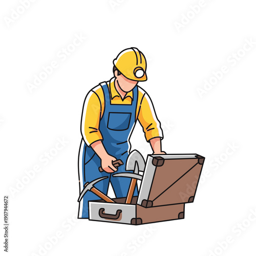 Prospector searching tool chest for mining equipment