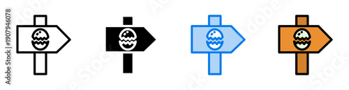 Direction icon set multiple style collection