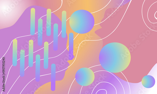 Abstract Pastel Shapes Design