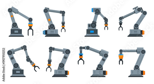 Industrial robot arms collection for automation and manufacturing processes
