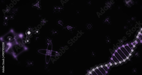 Human Biology DNA Skull Brain image 4k