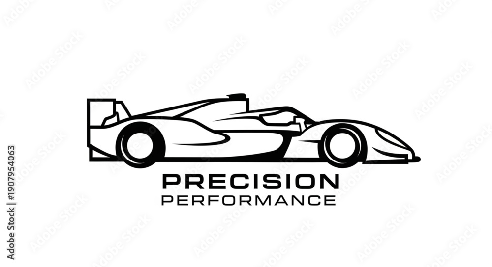 Fototapeta premium Racing Car Precision Performance Logo.