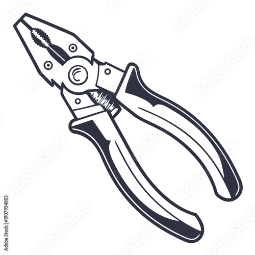 A pair of pliers with a serrated jaw and a wire cutter feature.
