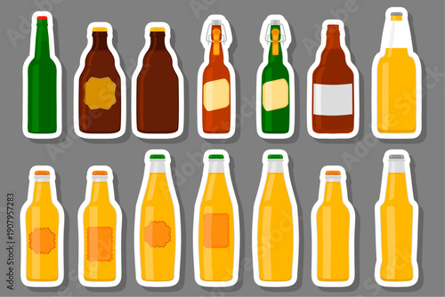 Big kit beer glass bottles with lid for brewery