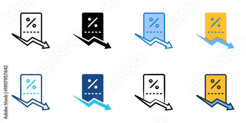 Tax Relief icons set multiple style collection. Editable stroke 
