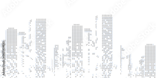 City buildings skyline of metropolitan area Modern City and halfthone vector10