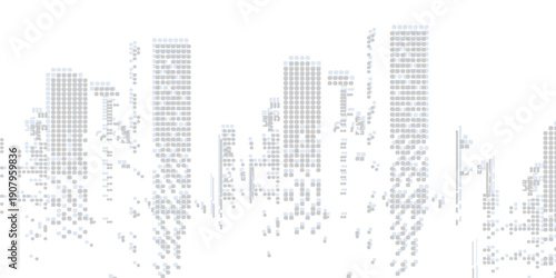 City buildings skyline of metropolitan area Modern City and halfthone vector10