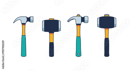 Hammer Line art vibrant color