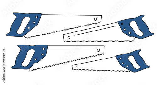 Hand Saw Line art color