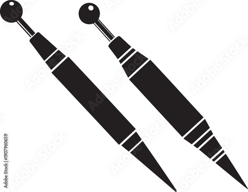 Awl silhouette precision tool sewing and leatherwork