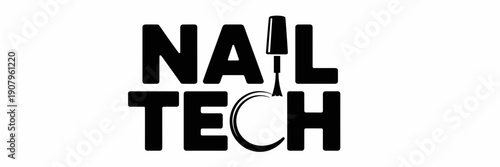 Creative nail polish typography – Suitable for nail bar marketing materials.