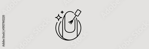 Minimal nail technician emblem – Perfect for beauty salon branding.