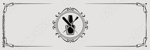 Elegant nail technician badge – Ideal for professional beauty certificates.