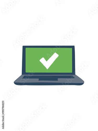 laptop displaying successful software update message