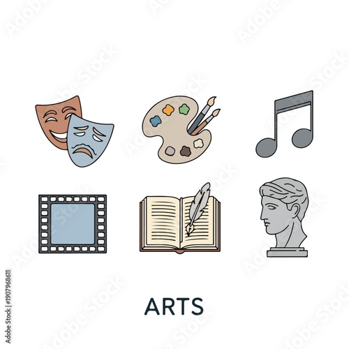 Arts Theme Icons Collection