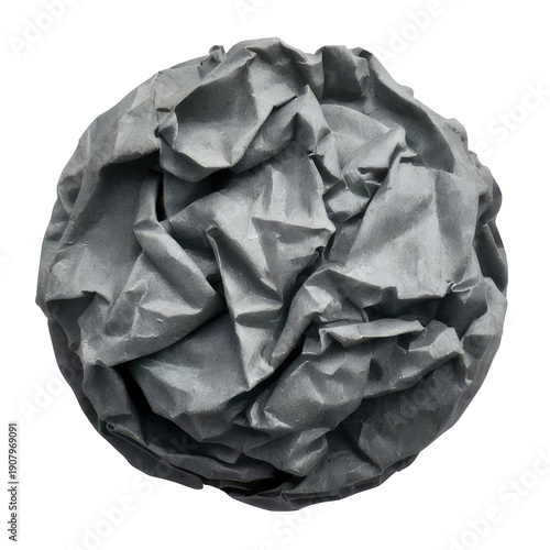 Wallpaper Mural Gray crumpled paper ball on a transparent background Torontodigital.ca