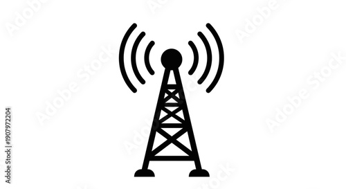 Wireless Signal Transmission Tower Icon