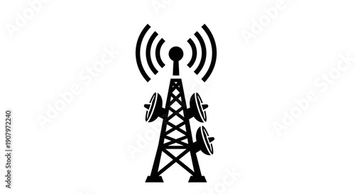 Wireless Signal Transmission Tower Icon