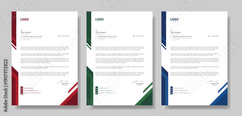 Corporate Modern Professional Business Letterhead Design Template