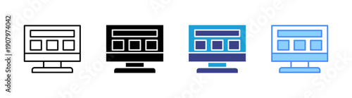 User Interface icon set multiple style collection