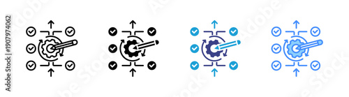 Iteration icon set multiple style collection