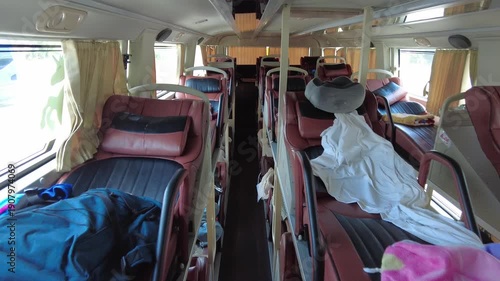 Asia, Vietnam 02,10,2026 Travel by sleeping bus in Vietnam Asia with modern passenger and tourist transport companies from north to south of the country