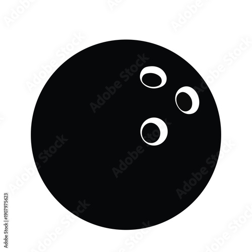 bowling ball silhouette vector