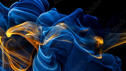Dynamic flowing energy wisps glowing against black background
