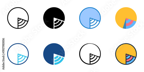Tax Rate icons set multiple style collection. Editable stroke 
