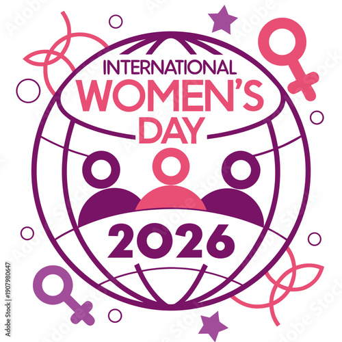 International Women’s Day 2026 Vector Icons and Logos
