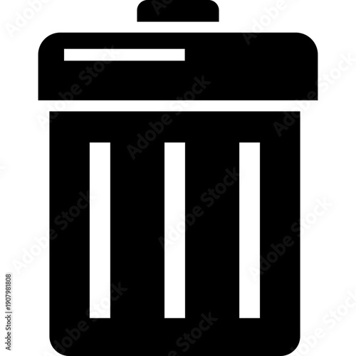 Trash Can Vector Icon - Delete, Garbage Bin, and Recycle Symbol