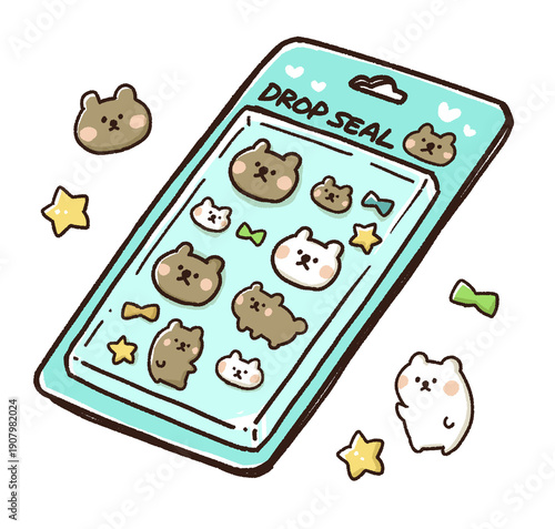 ぷっくりシールのイラスト