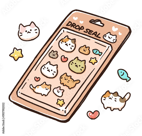 ぷっくりシールのイラスト