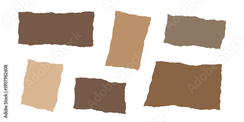 collection of torn and aged paper sheets with vintage texture