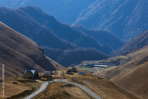 Beautiful Mountain Landscape, Mountain Farm
