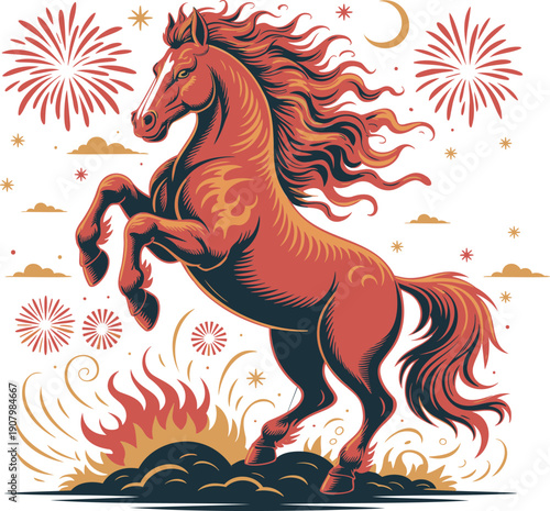 fire-horse-chinese-new-year-illustration