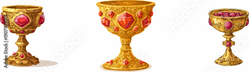 Gilded Ruby Chalice: A Treasure of Elegance and Power
