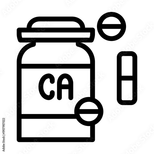 calcium line icon