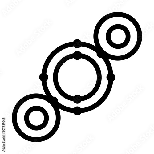 chemical bond line icon
