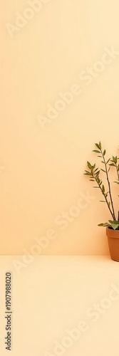 Wallpaper Mural Creamy apricot tones blend seamlessly, creating a tranquil, sun-kissed atmosphere with a subtly textured feel,  mellow,  subtle Torontodigital.ca