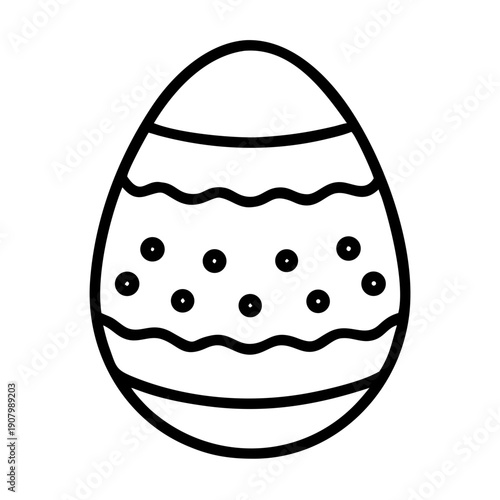 Painted Easter Egg Icon — Hand Decorated Egg, Spring Holiday and Festive Tradition