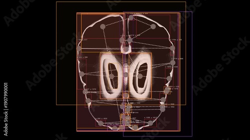 Neural networks with color analytics. Multicolor thermal neuroimaging. Orange and purple frames for quantum research.