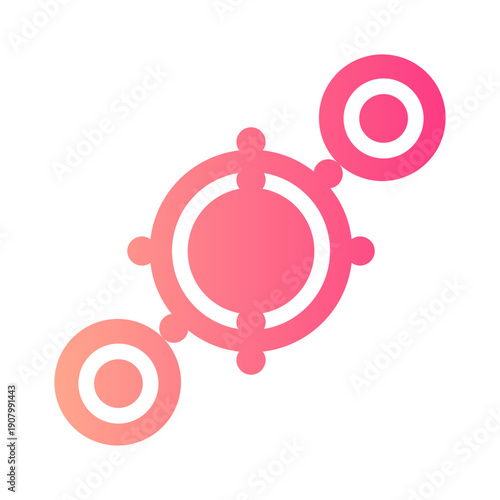 chemical bond gradient icon