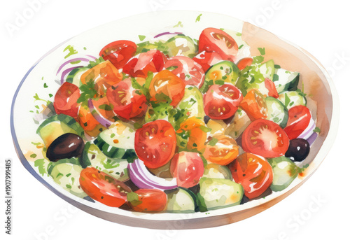 PNG Arabic salad plate food meal.