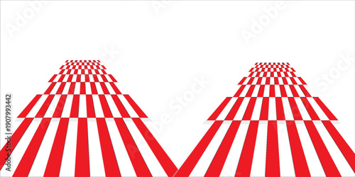 Red white tablecloth pattern lines. Gingham seamless pattern. Christmas backgroound. Strokes texture for textile shirt plaid, tablecloth, cloth, blanket, paper, makeup. Checkered print.