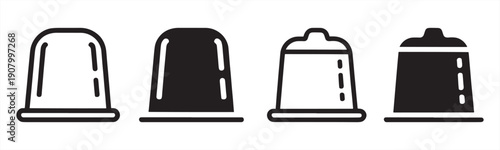 Coffee Capsule Icon – Espresso Pod Vector Illustration. Coffee Pod Capsule Icon in Flat Style – Beverage Symbol Vector.